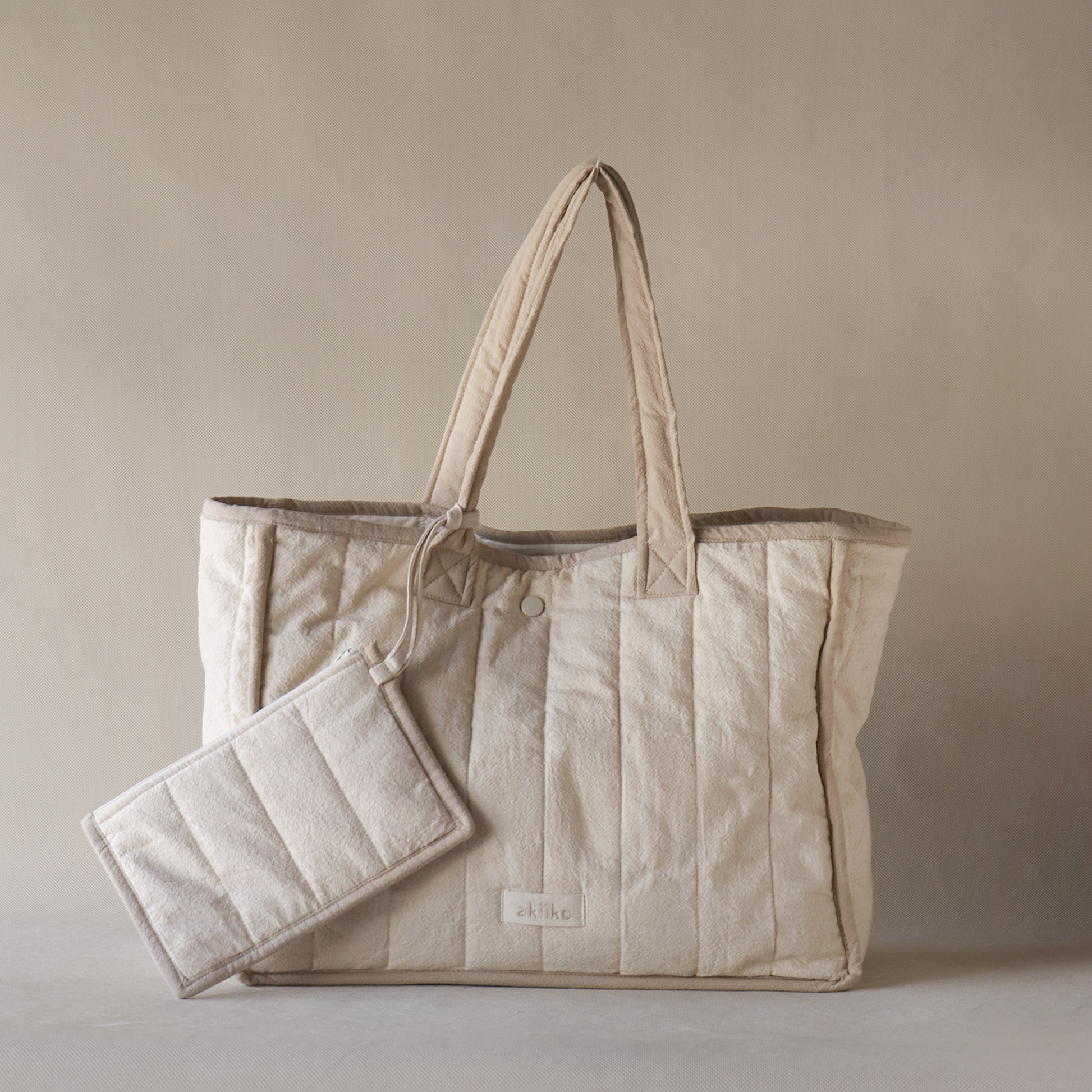 Crinkle Outline Tote Bag - akiiko 1
