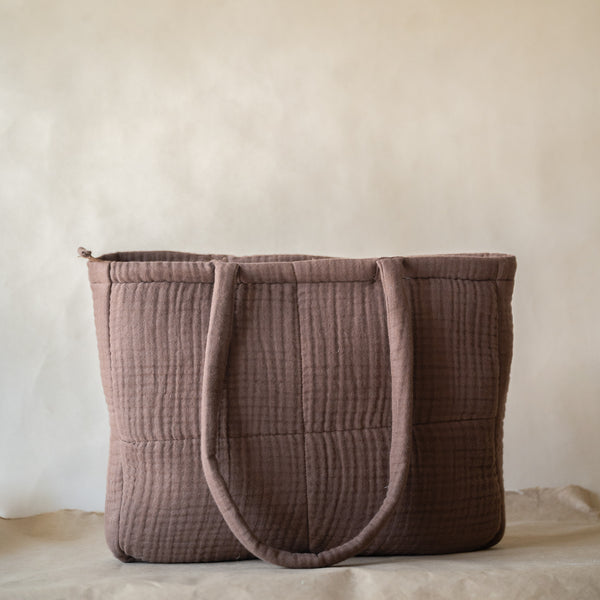 Fyra Grid Tote - Espresso