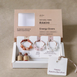 Crystal Harmony Rakhi Trio  (3 rakhis)