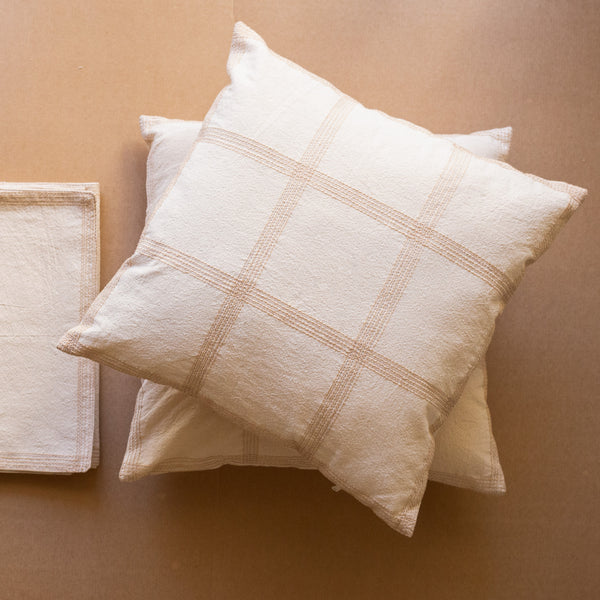 Crinkle Grid Festive Cushion Cover