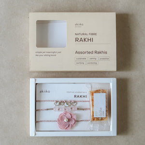 Rosy Aura Rakhi Set (3 rakhis)