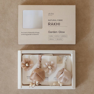 Blooming Garden Rakhi Set (2 rakhis, 2 lumbas)
