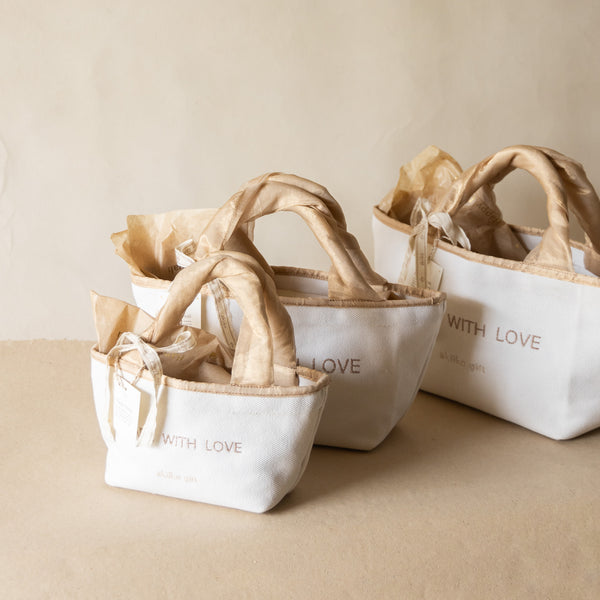 Soft Gold Canvas Gift Basket