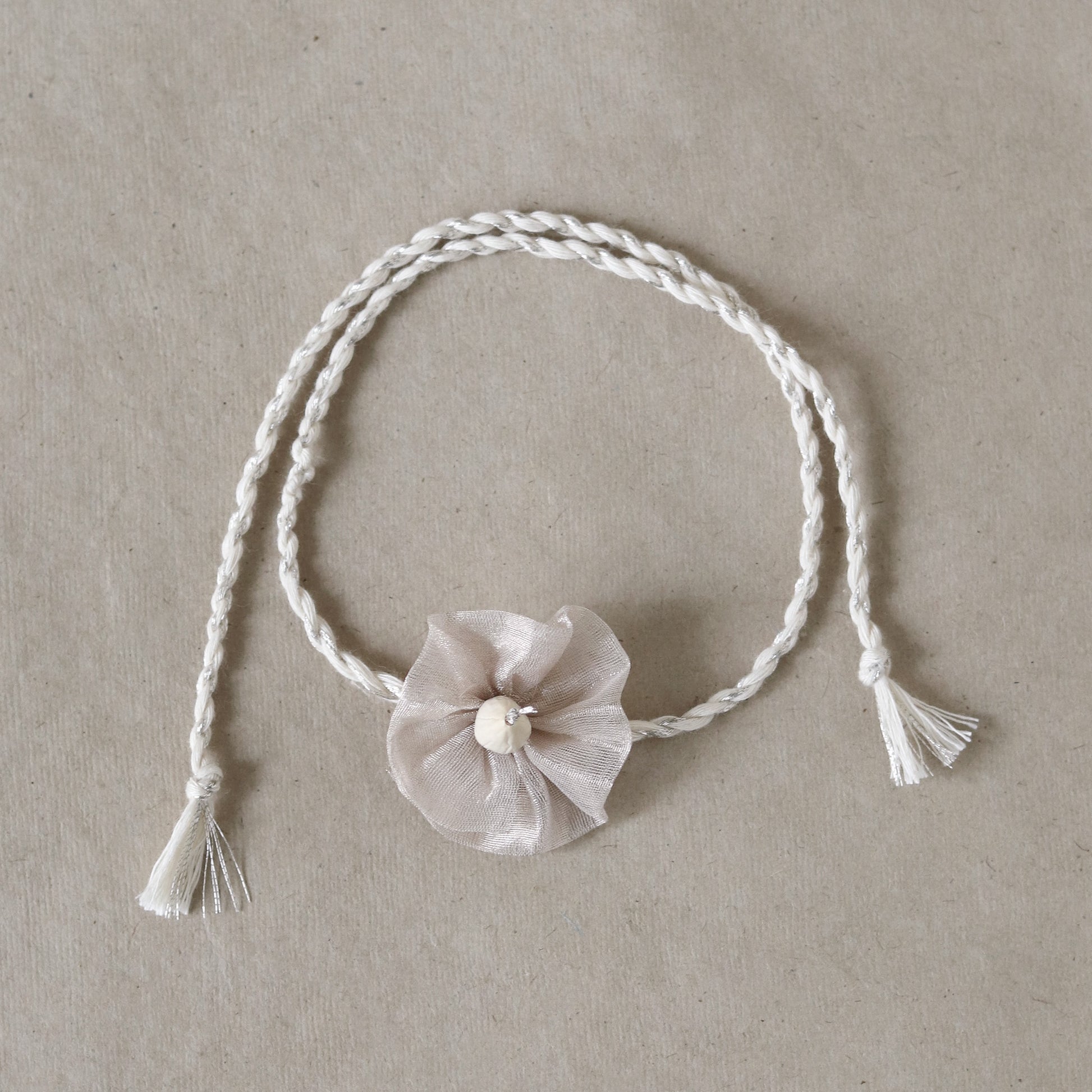 Gardenia Glow Rakhi-Silver