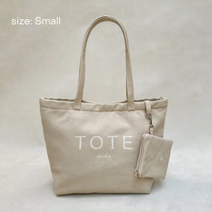 Grain Curve Embroidered Tote