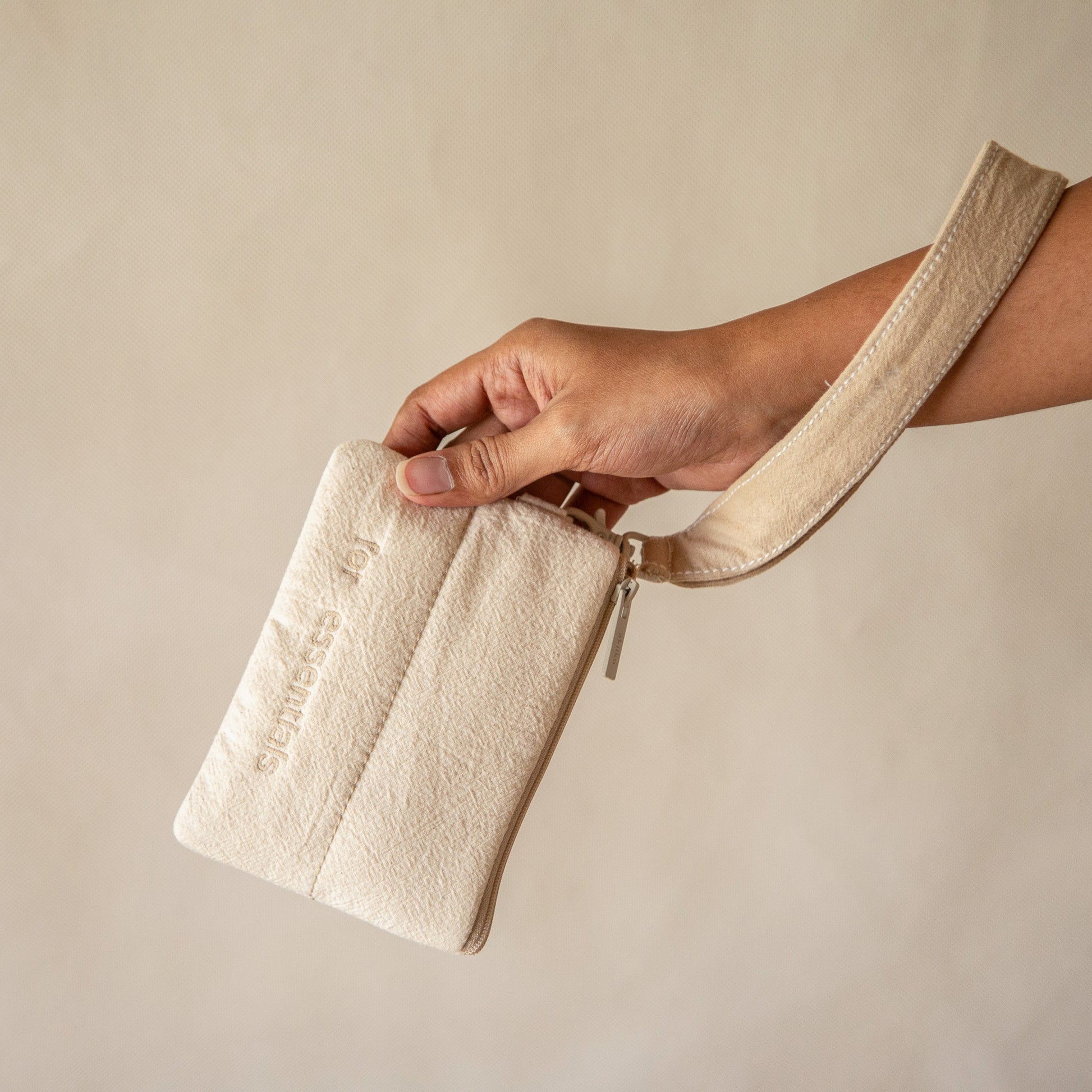Crinkle Flat Pouch (Mini) With Wristlet