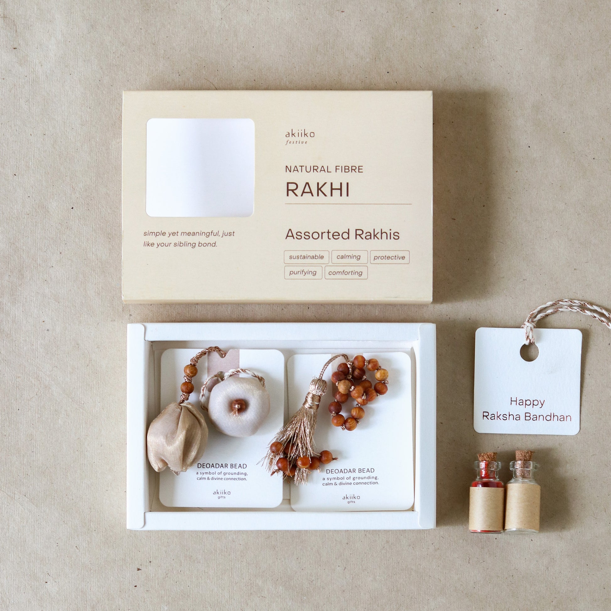 Sacred Halo Rakhi Set (2 rakhis,  2 lumbas)