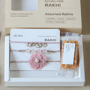 Rosy Aura Rakhi Set (3 rakhis)