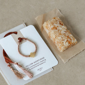 Sweet Luck: Yellow Aventurine Crystal Rakhi
