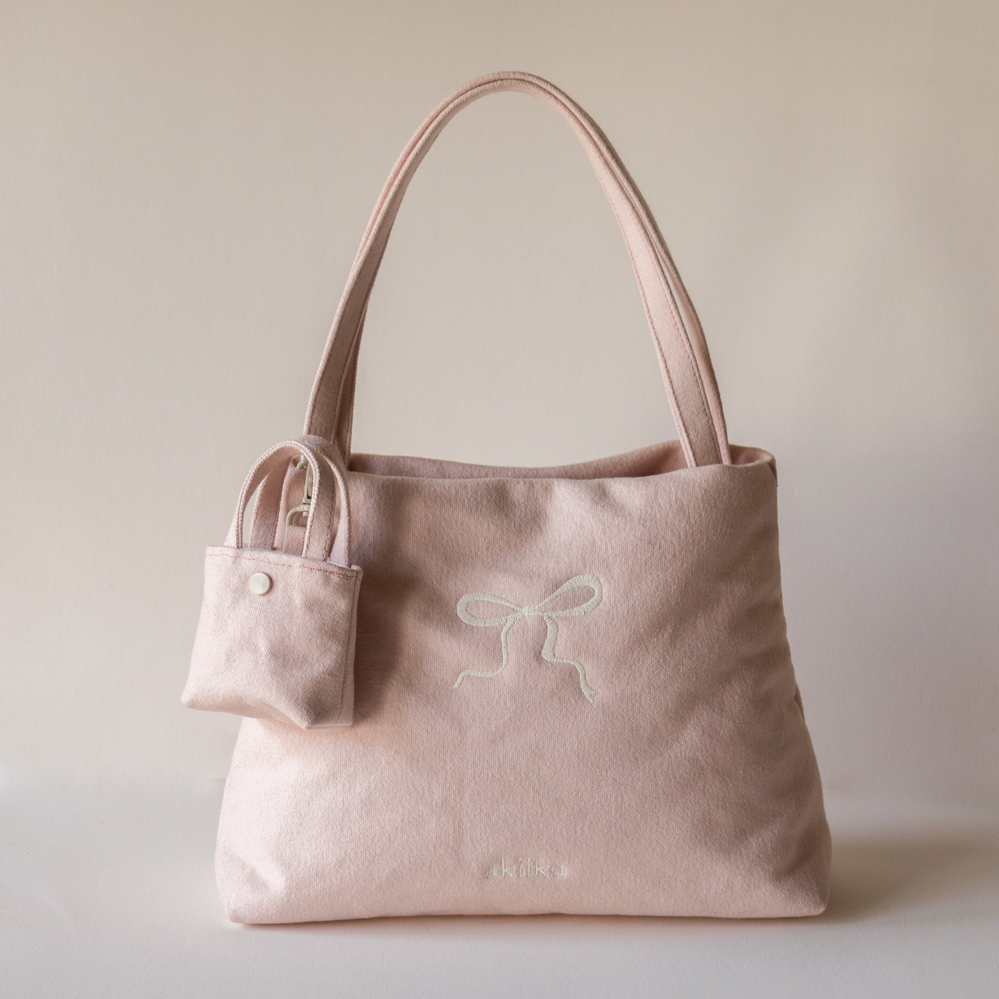 On a Date' Bag + Charm Gift Set with Rose (powder)