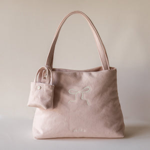 On a Date' Bag + Charm Gift Set with Rose (powder)