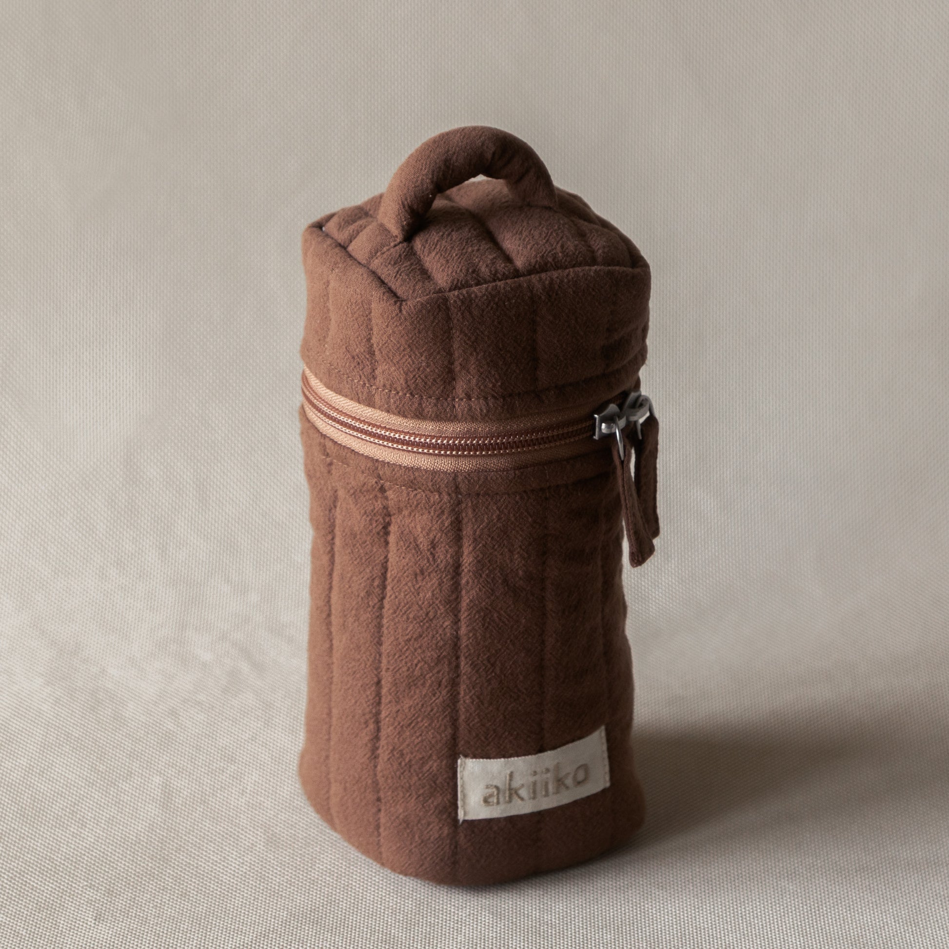 Espresso Crinkle Makeup Brush Pouch