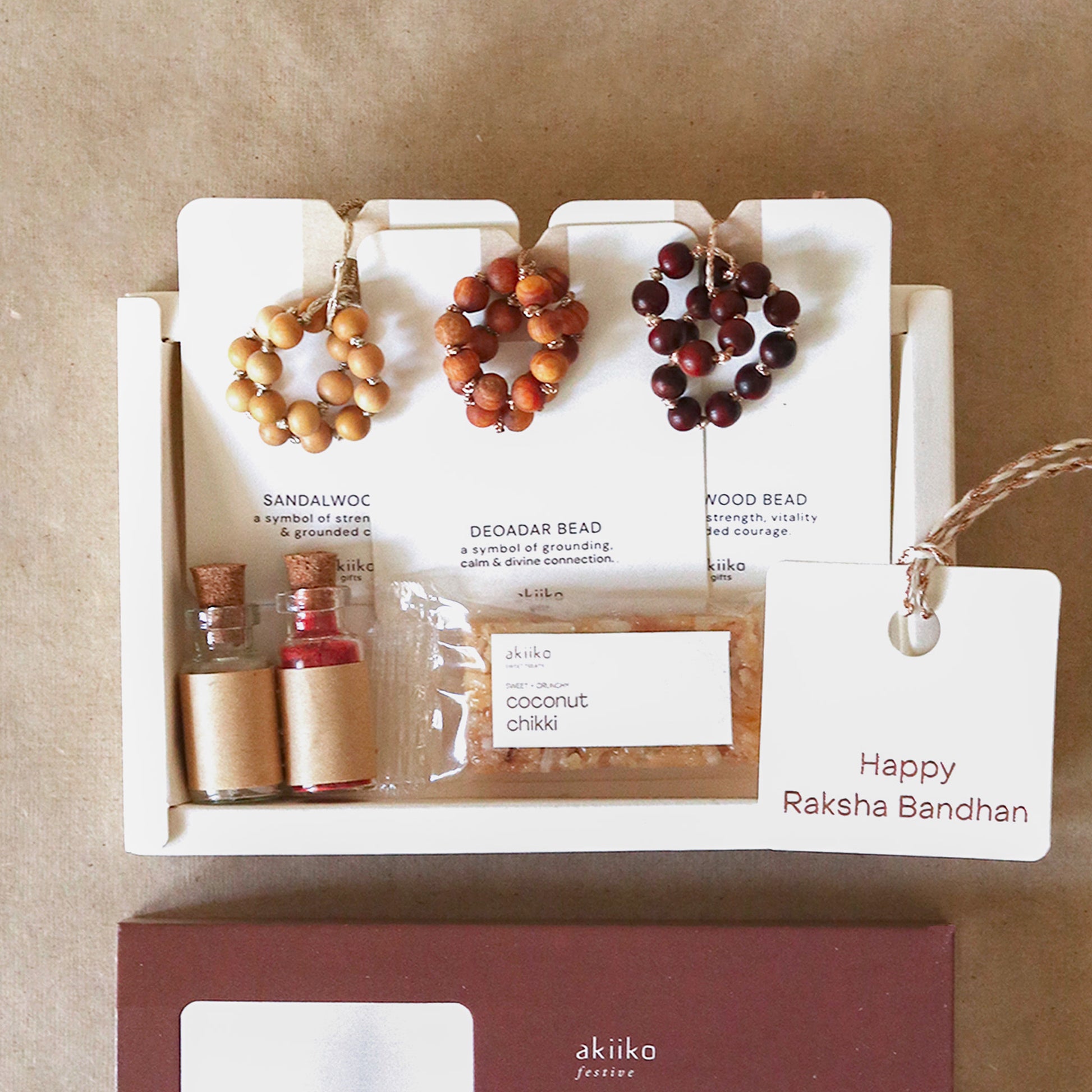 Sacred Bead Rakhi Trio (3 Rakhis)
