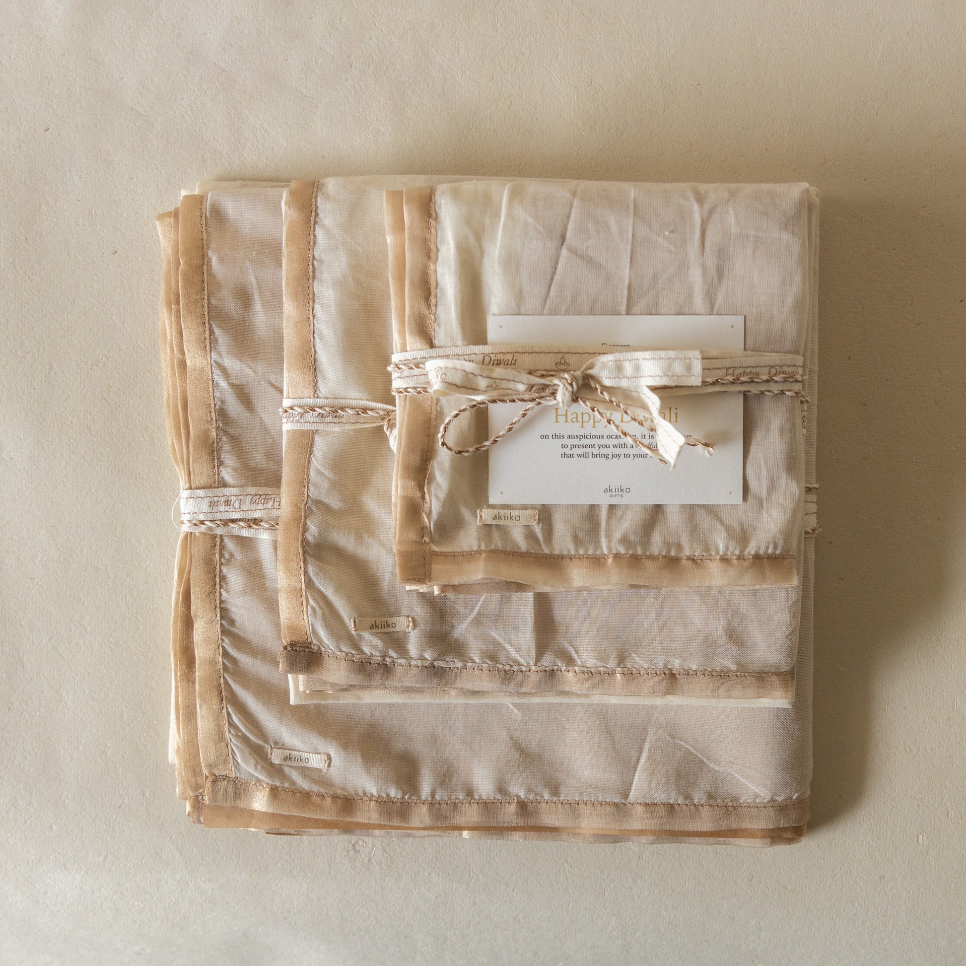 Soft Gold Gift Wrap for Diwali