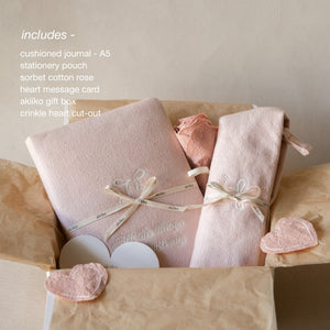 “Written in Love” Stationery Gift Set with Rose