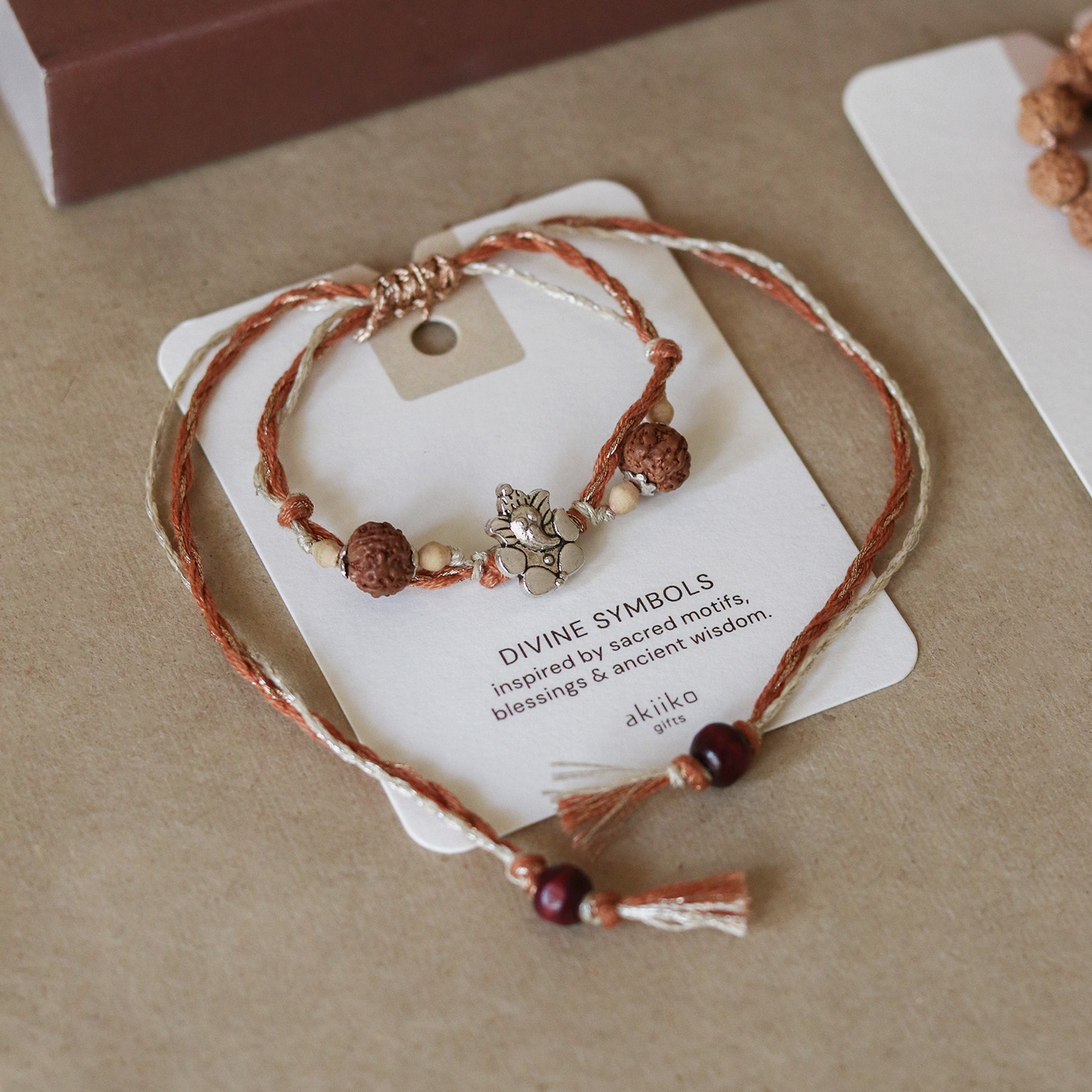 Divine Charm Rakhi Trio (3 Rakhis)