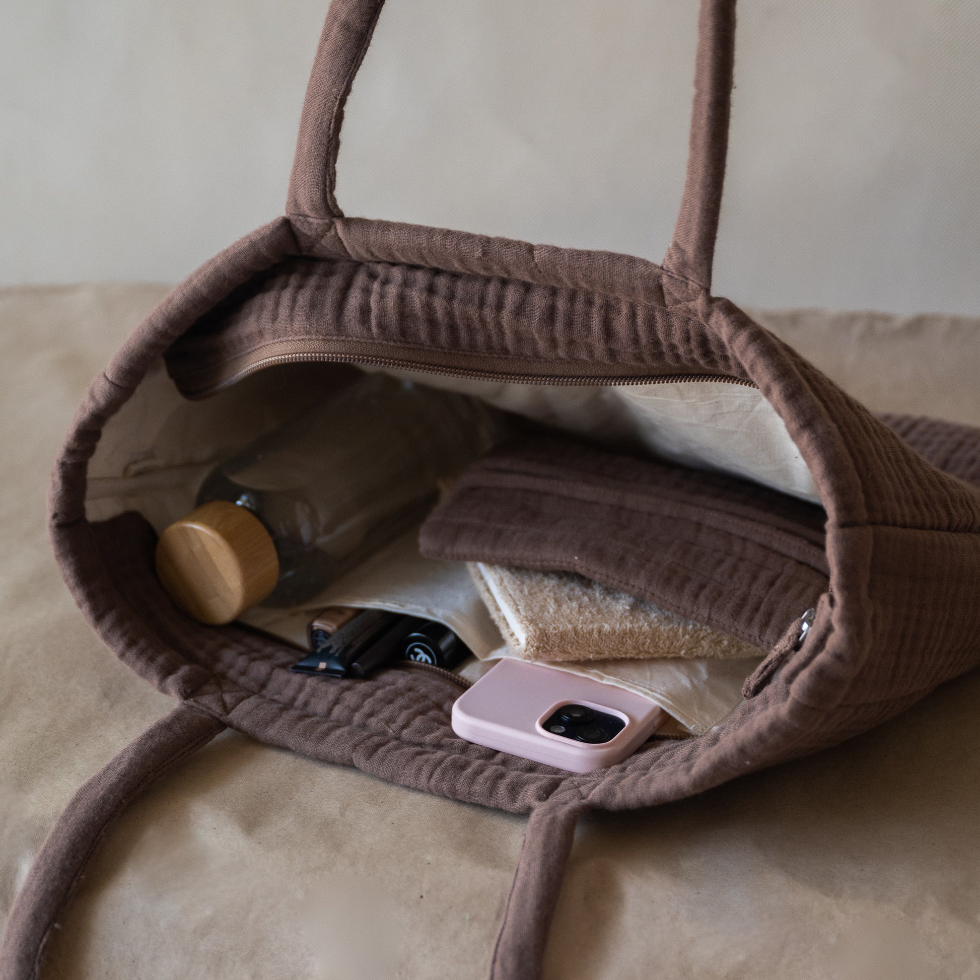 Fyra Grid Tote - Natural