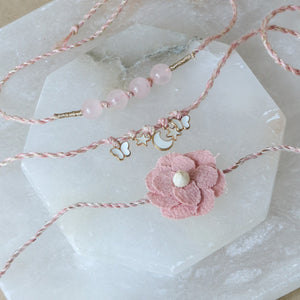 Rosy Aura Rakhi Set (3 rakhis)