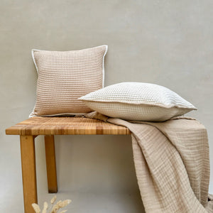 Pique Waffle Outline Cushion Cover
