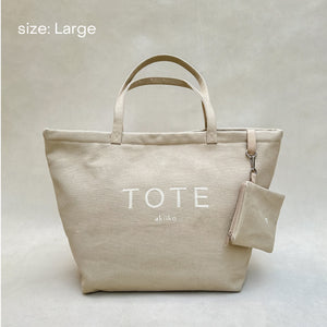 Grain Curve Embroidered Tote