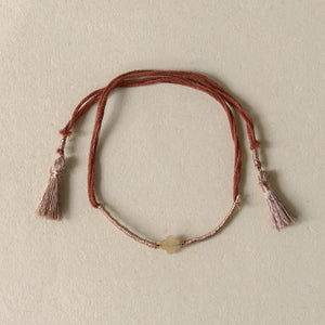 Sweet Luck: Yellow Aventurine Crystal Rakhi