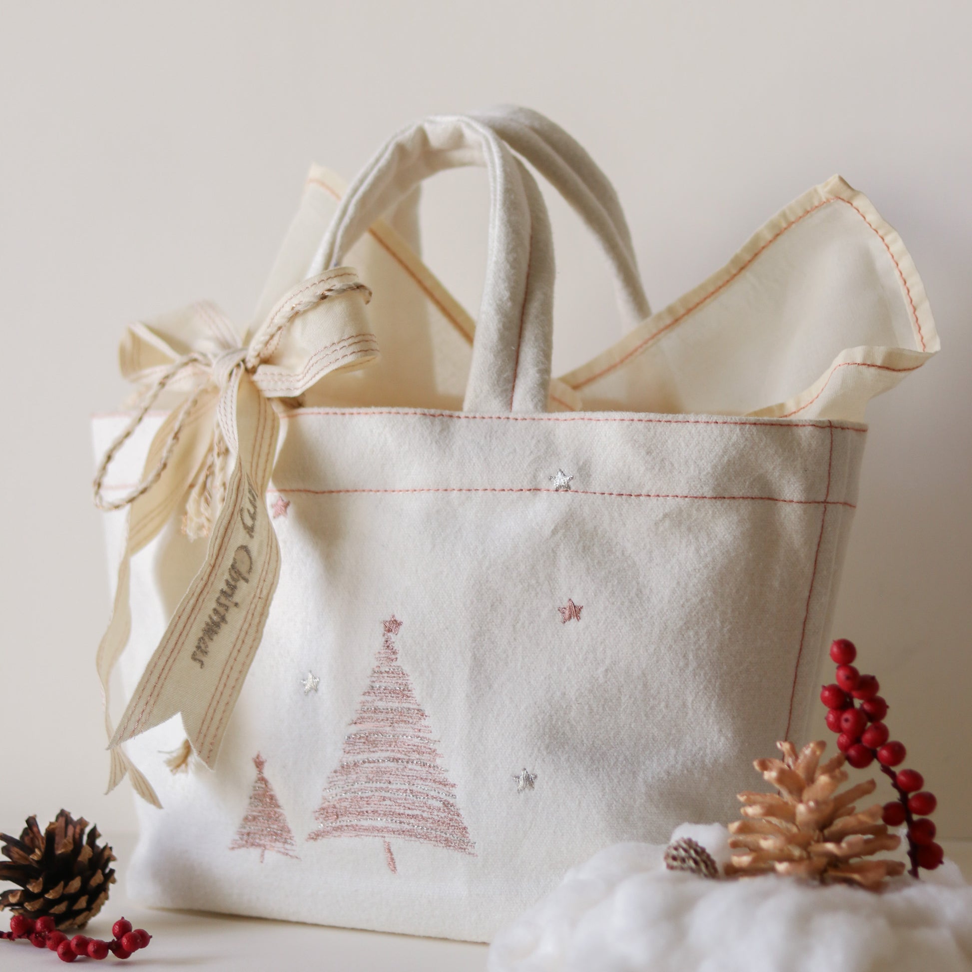 Holiday Ribbon Gift Tote