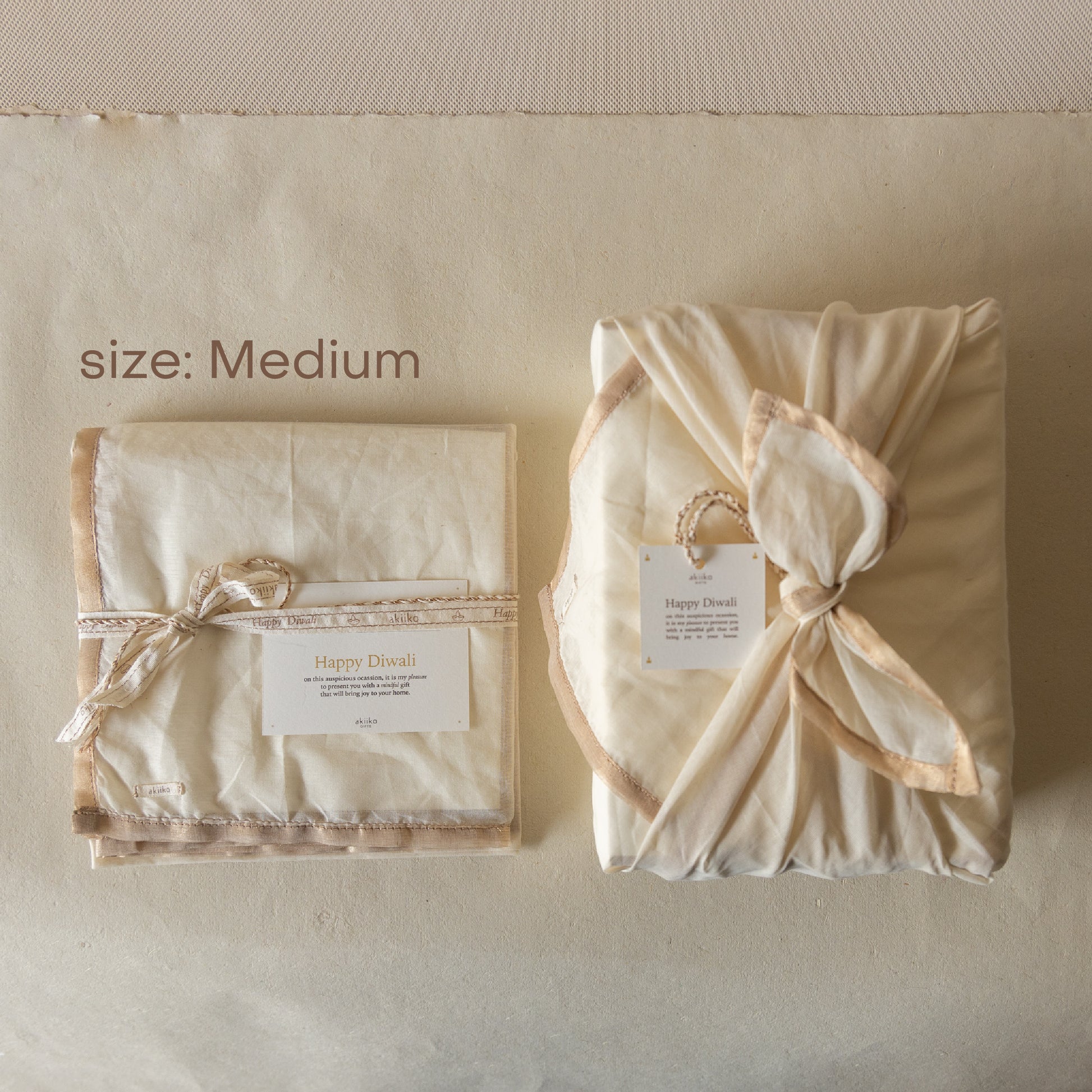 Soft Gold Gift Wrap for Diwali