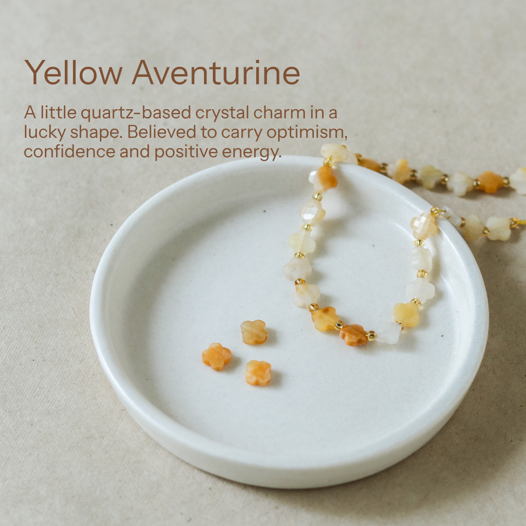 Sweet Luck: Yellow Aventurine Crystal Rakhi
