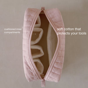Crinkle Sectioned Long Pouch for Hair Supplies