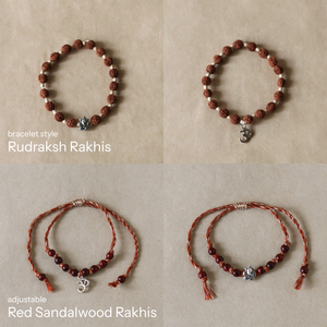 Sacred Charms & Beads Rakhi Set (4 rakhis)
