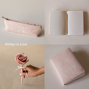 “Written in Love” Stationery Gift Set with Rose