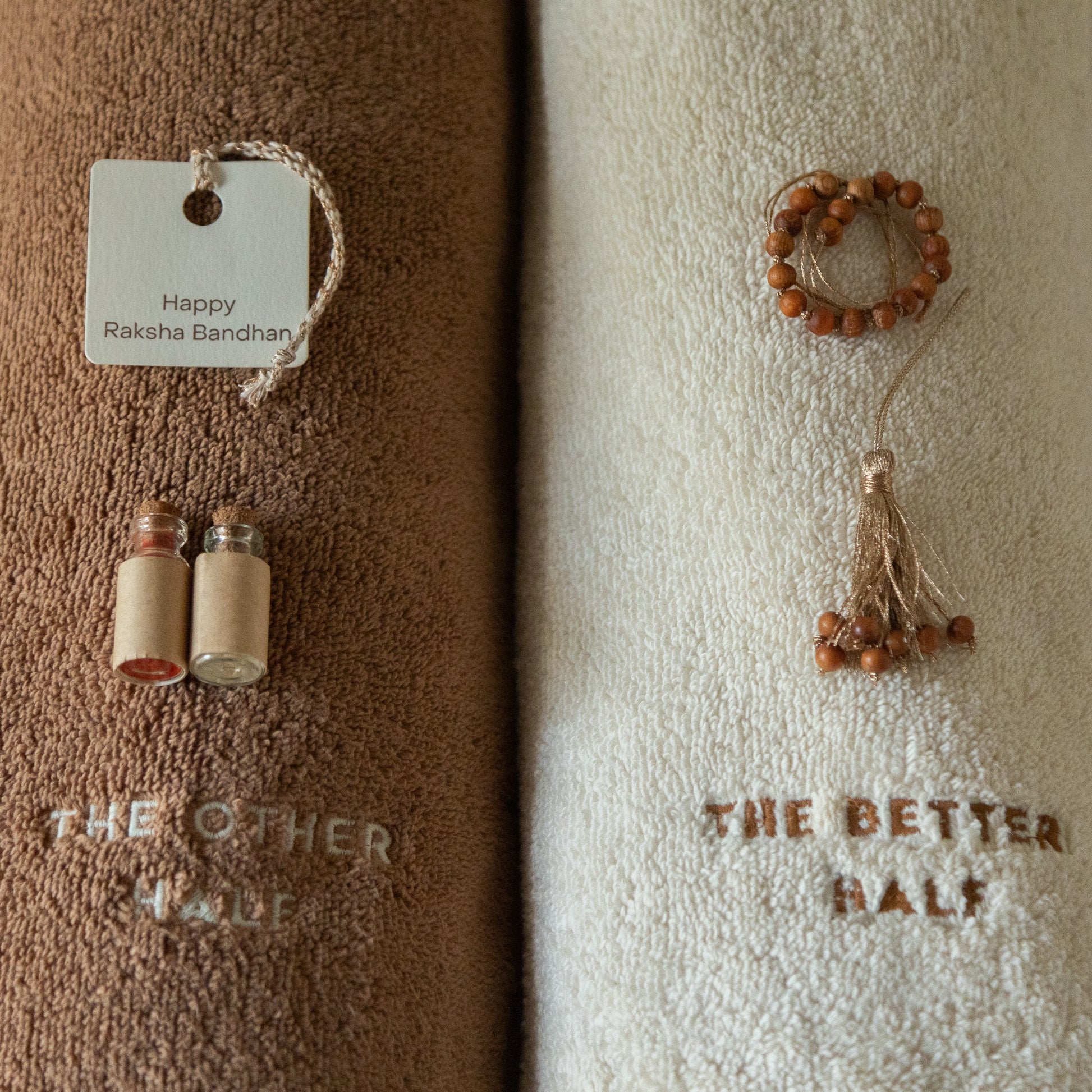 Soft Embrace:  Luxury Towel Rakhi Gift Set