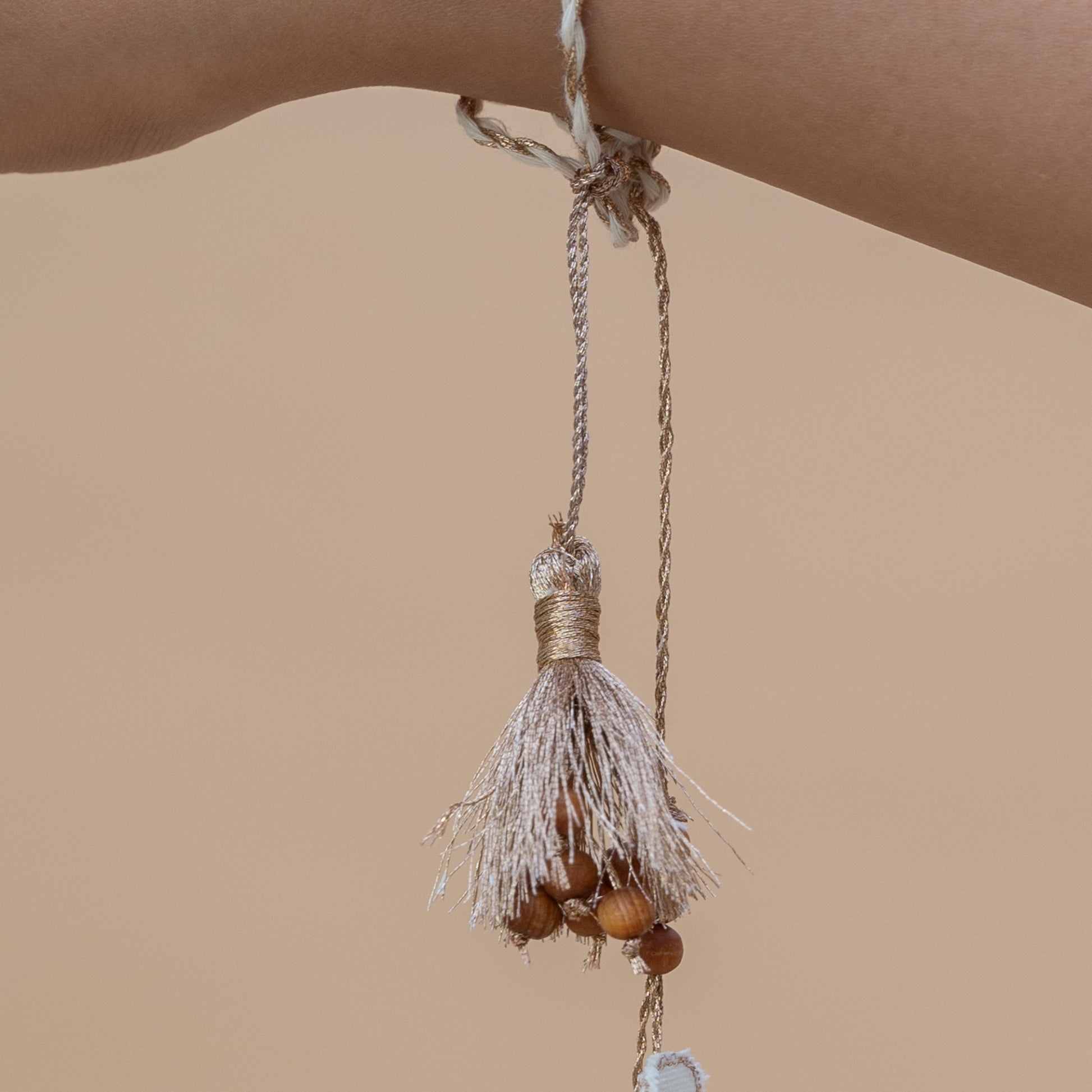 Assorted Sacred Bead Rakhi Set (3 rakhis, 3 lumbas)