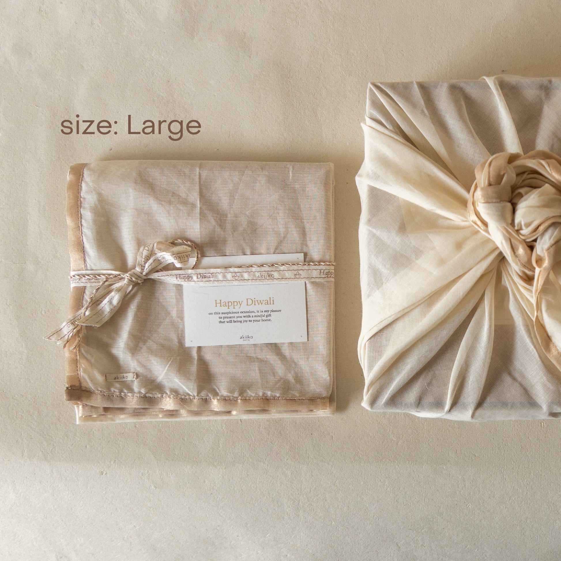 Soft Gold Gift Wrap for Diwali