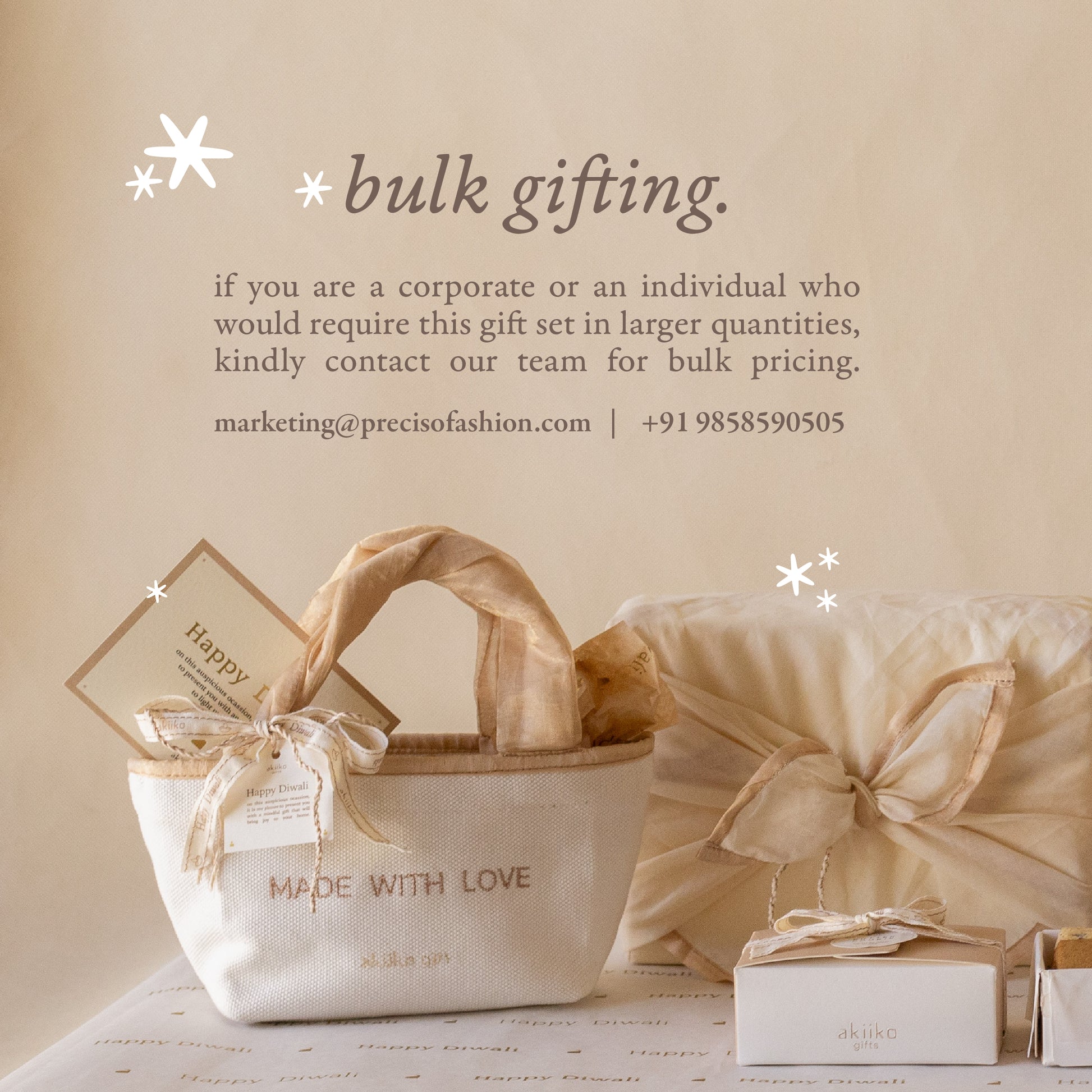 Soft Gold Canvas Gift Basket