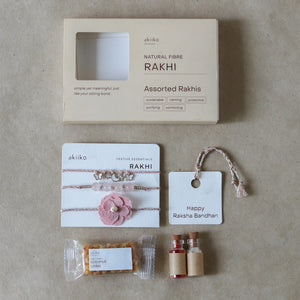 Rosy Aura Rakhi Set (3 rakhis)