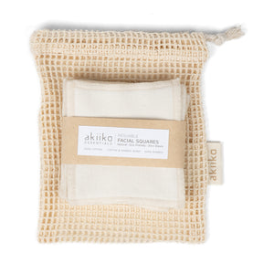 Bamboo Cotton Facial Squares (Pack Of 6)
