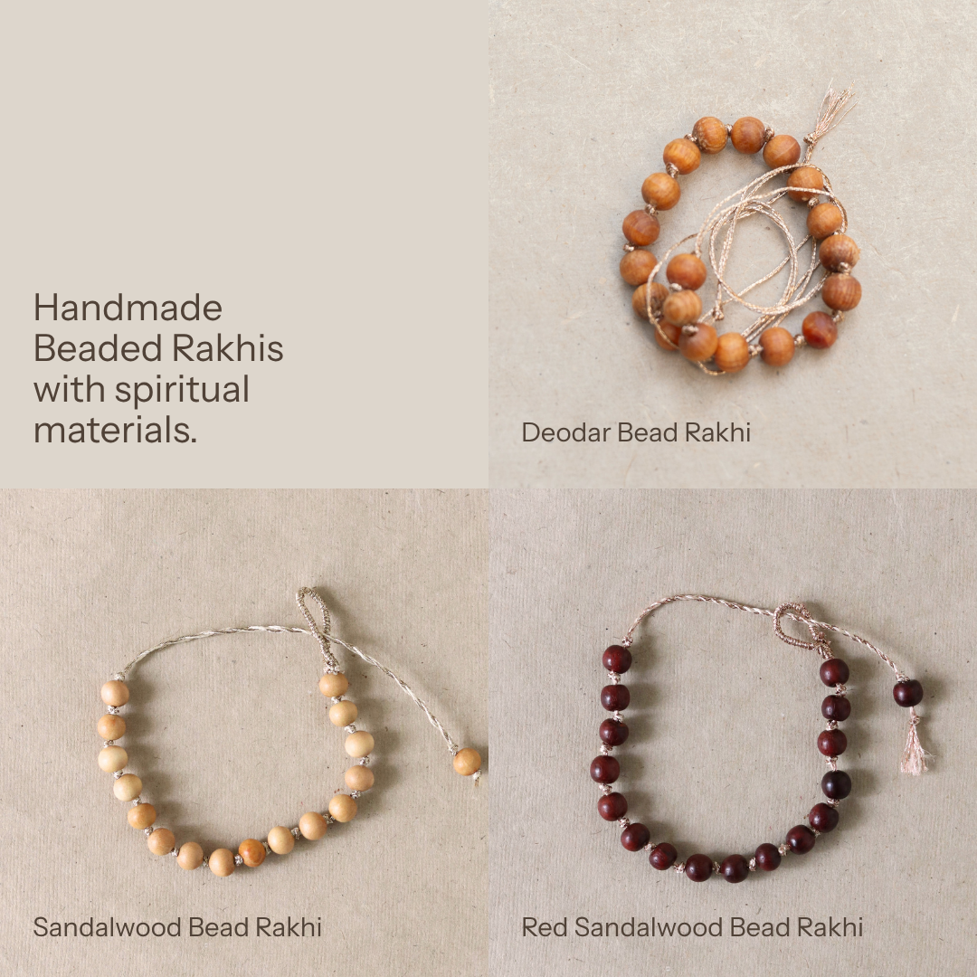 Sacred Bead Rakhi Trio (3 Rakhis)