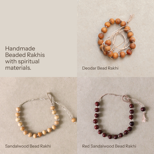 Sacred Bead Rakhi Trio (3 Rakhis)