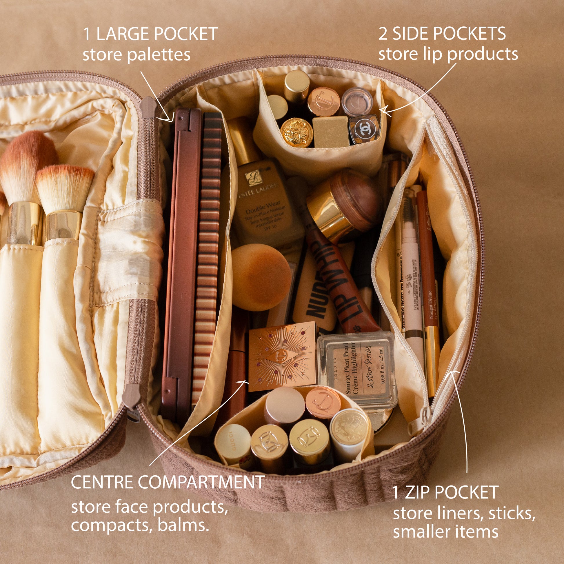 Crinkle Makeup Vanity Pouch
