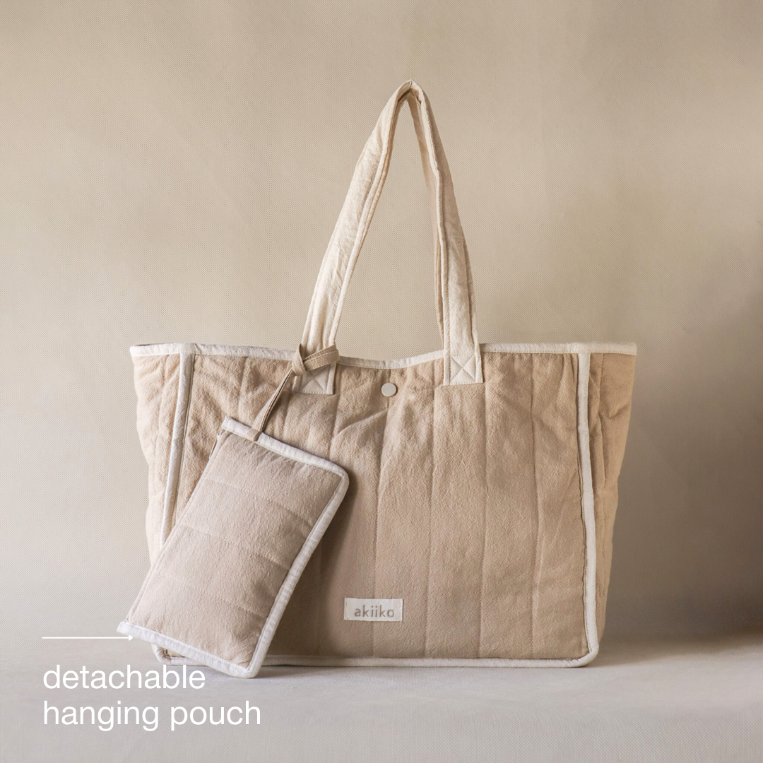 Crinkle Outline Tote Bag - akiiko 6