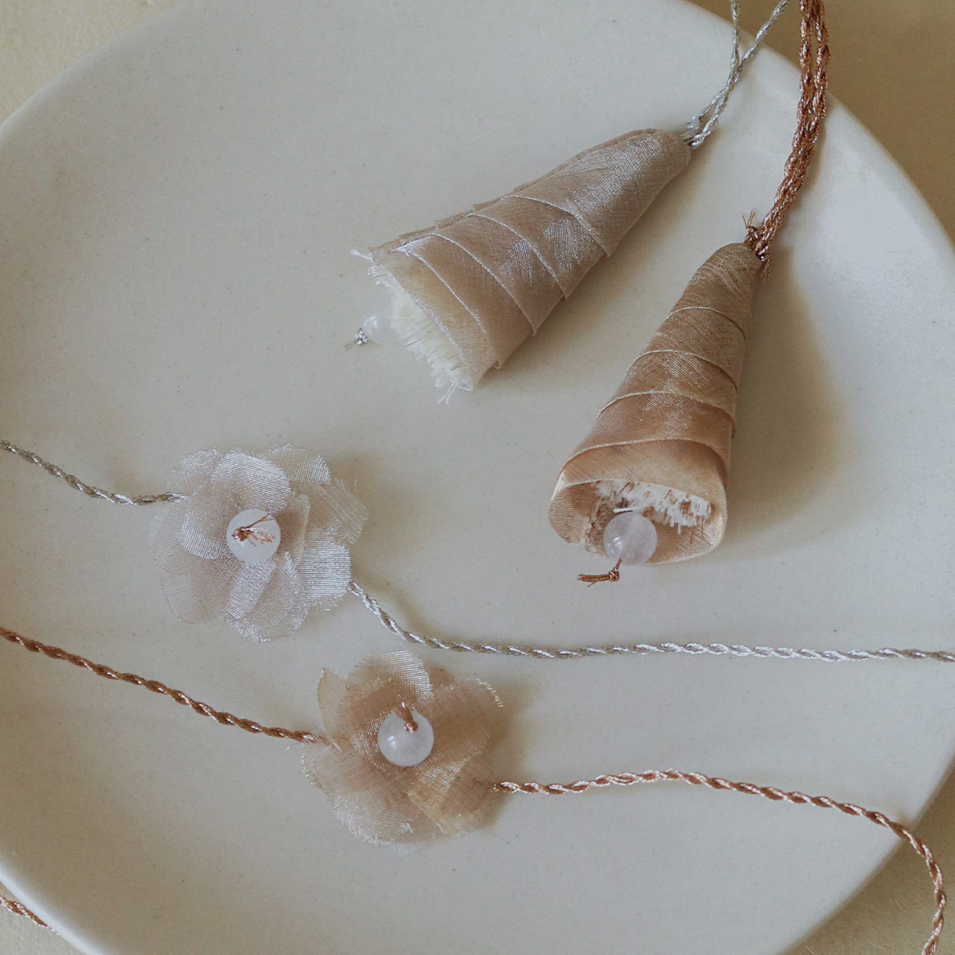 Moonstone Shine Rakhi Set  (2 rakhis, 2 lumbas)