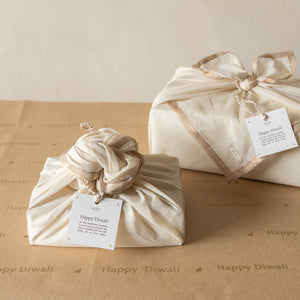 Soft Gold Gift Wrap for Diwali