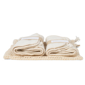Bamboo Cotton Facial Towels (Pack Of 6)