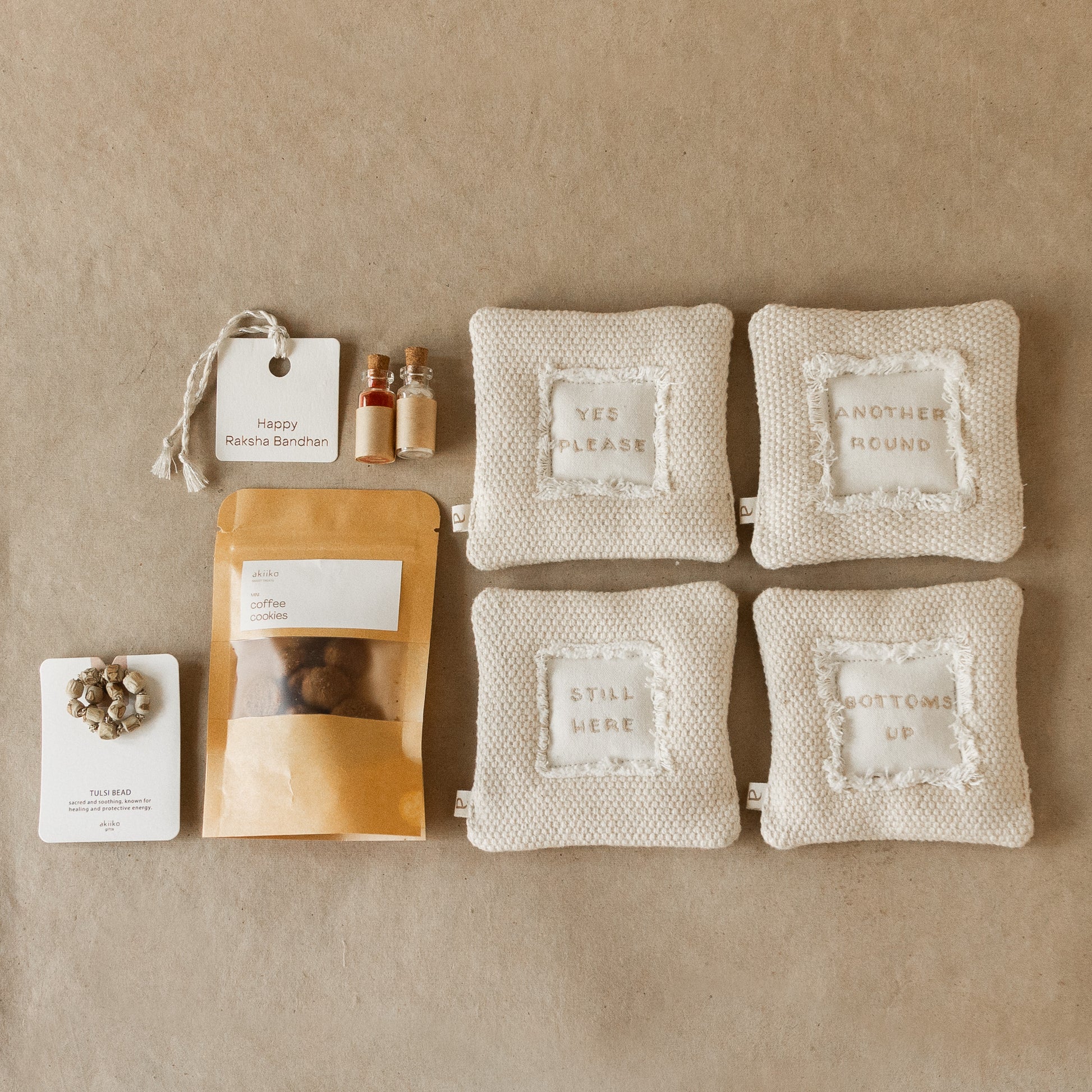 Happy Hour:  Coaster Rakhi Gift Set