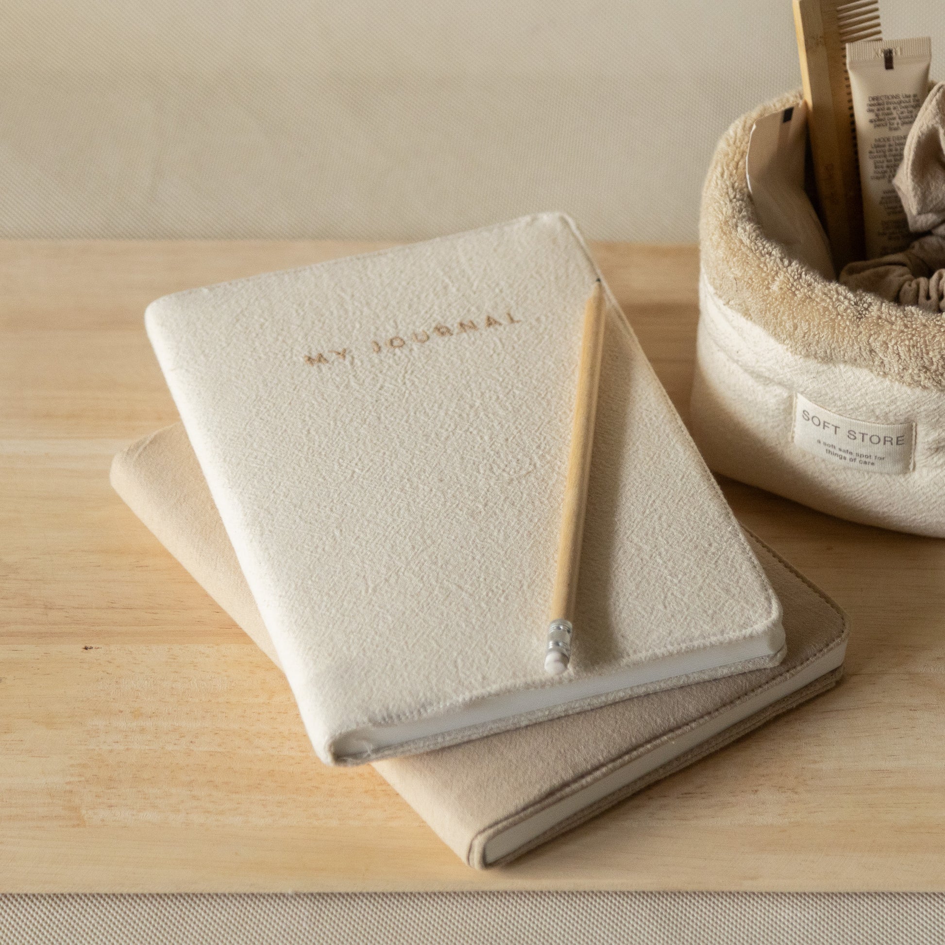 Neutral Crinkle Journal Duo