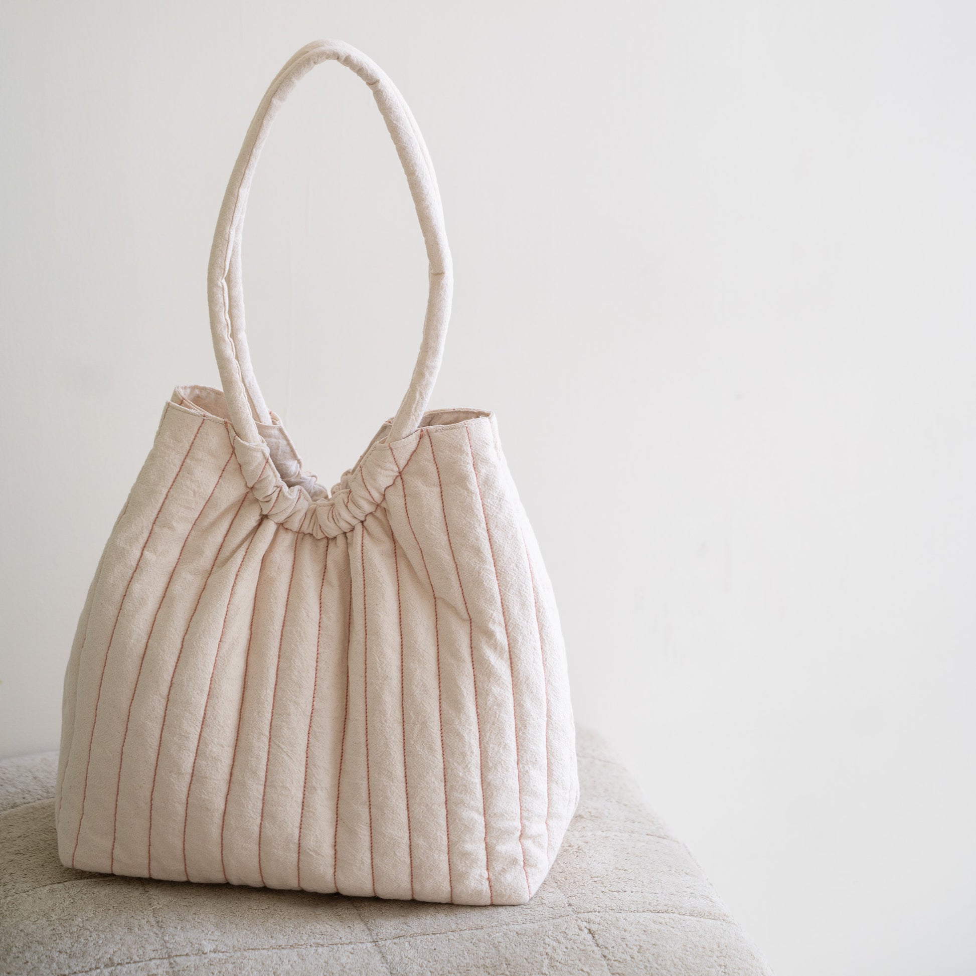Rosette Ruched Bag