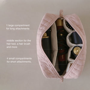 Crinkle Sectioned Long Pouch for Hair Supplies