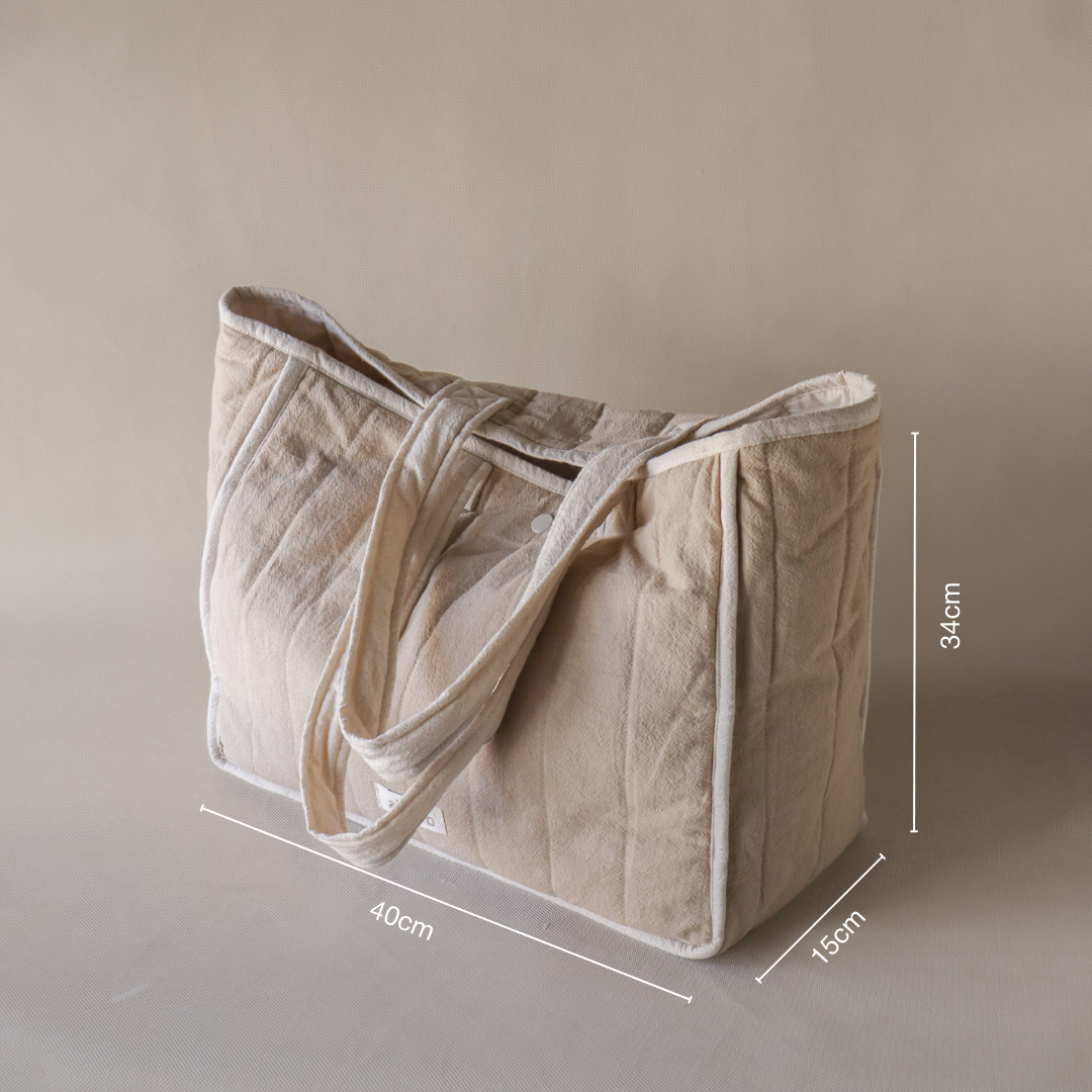 Crinkle Outline Tote Bag - akiiko 7
