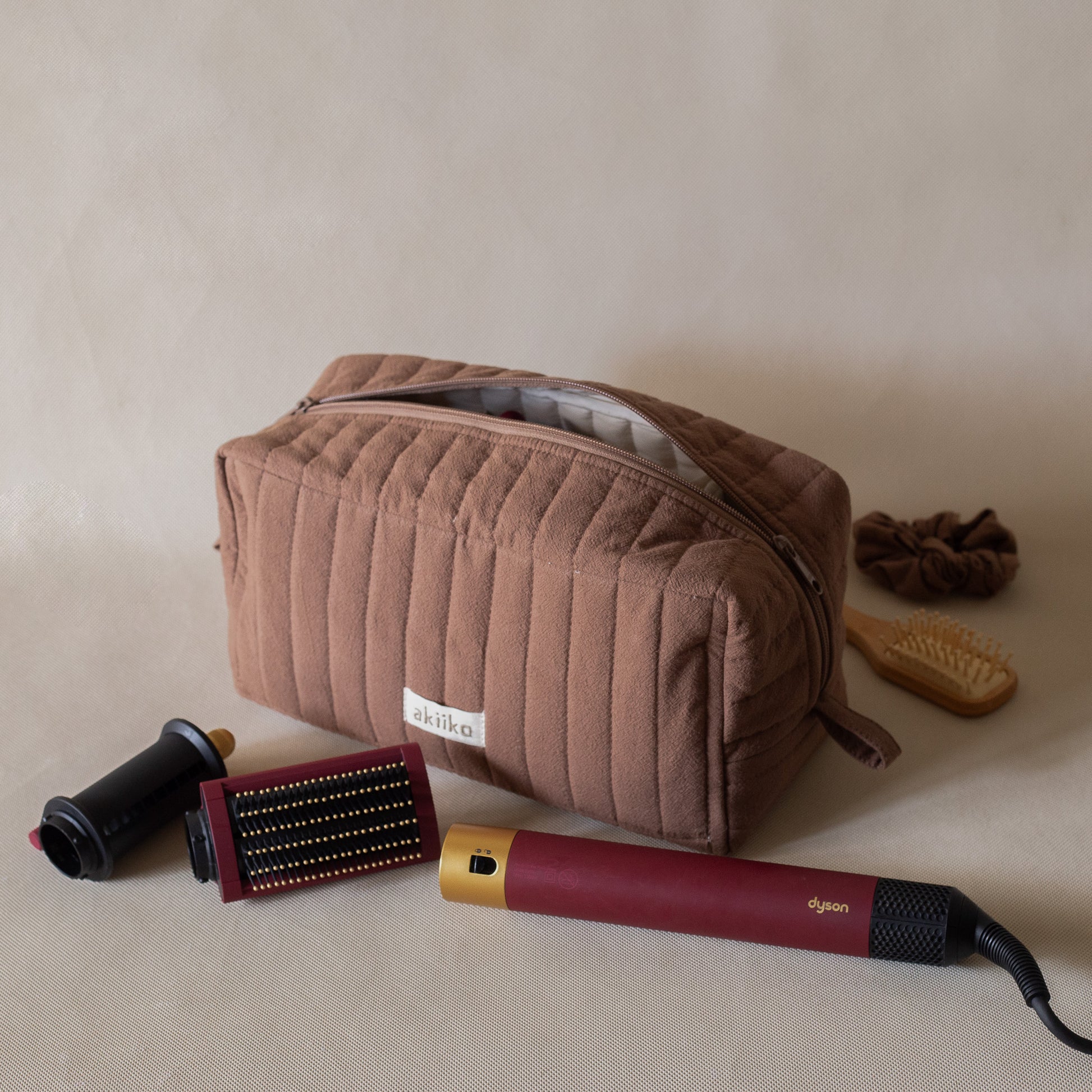Espresso Long Pouch for Hair Styling Tools